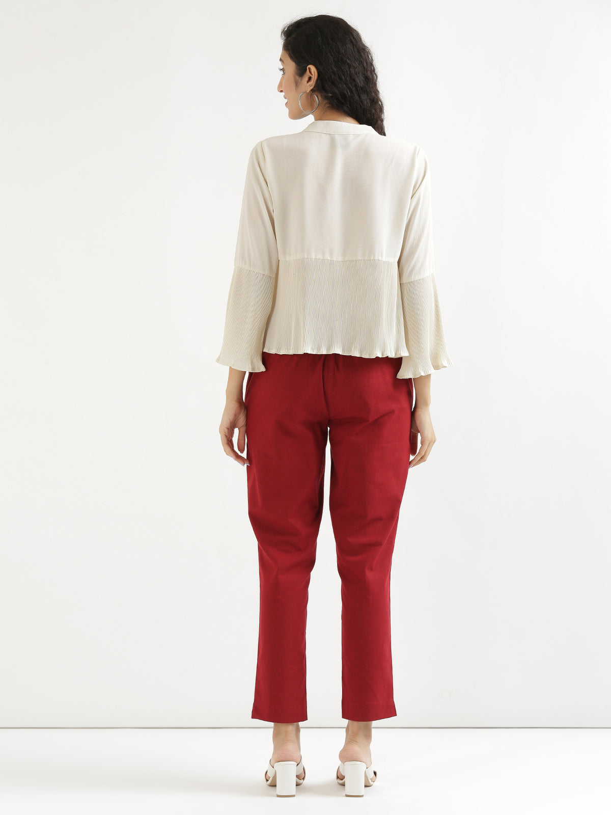 Women Regular Fit Black Pure Cotton Trousers