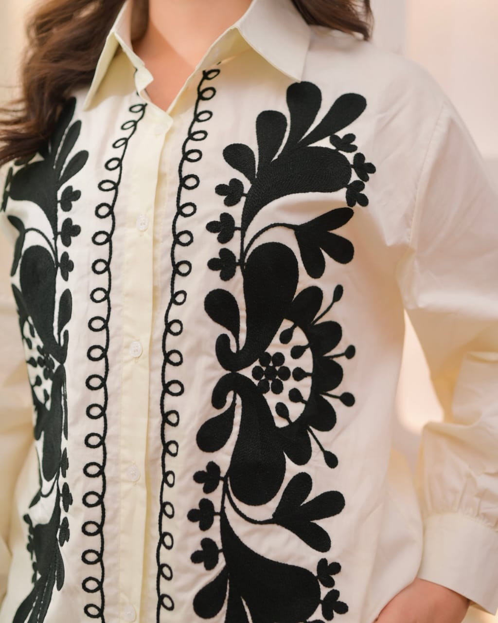 White Embroidered Cotton Co-ord Set | Thread Work Kurta Pant Set | Elegant Ethnic Outfit | Two Piece Summer Suit