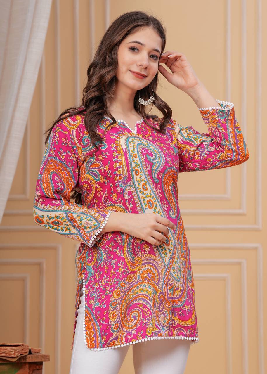 Women Floral Print Pure Cotton Straight Kurta