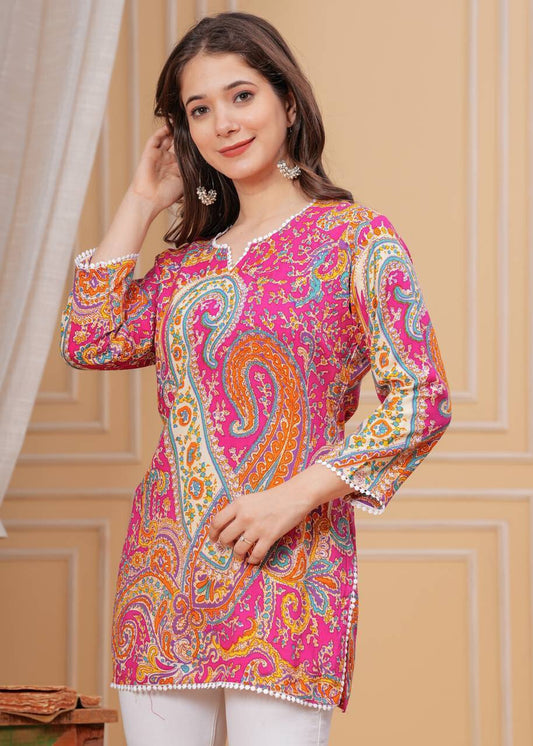 Women Floral Print Pure Cotton Straight Kurta