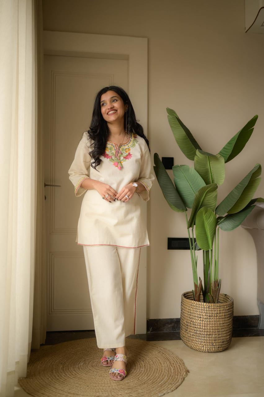 Premium Embroidered Co-ord Set |