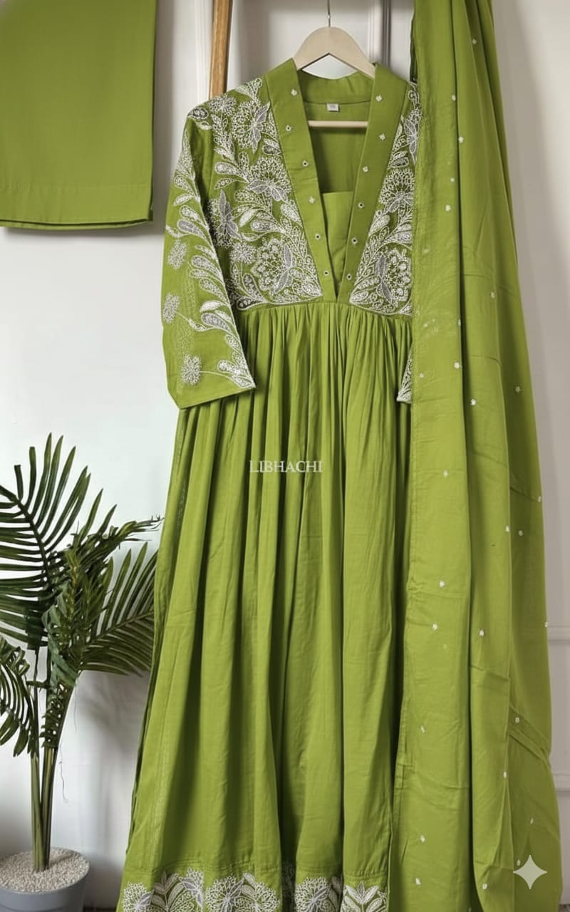 THE ANARKALI KURTA SET WITH PANT AND DUPATTA |