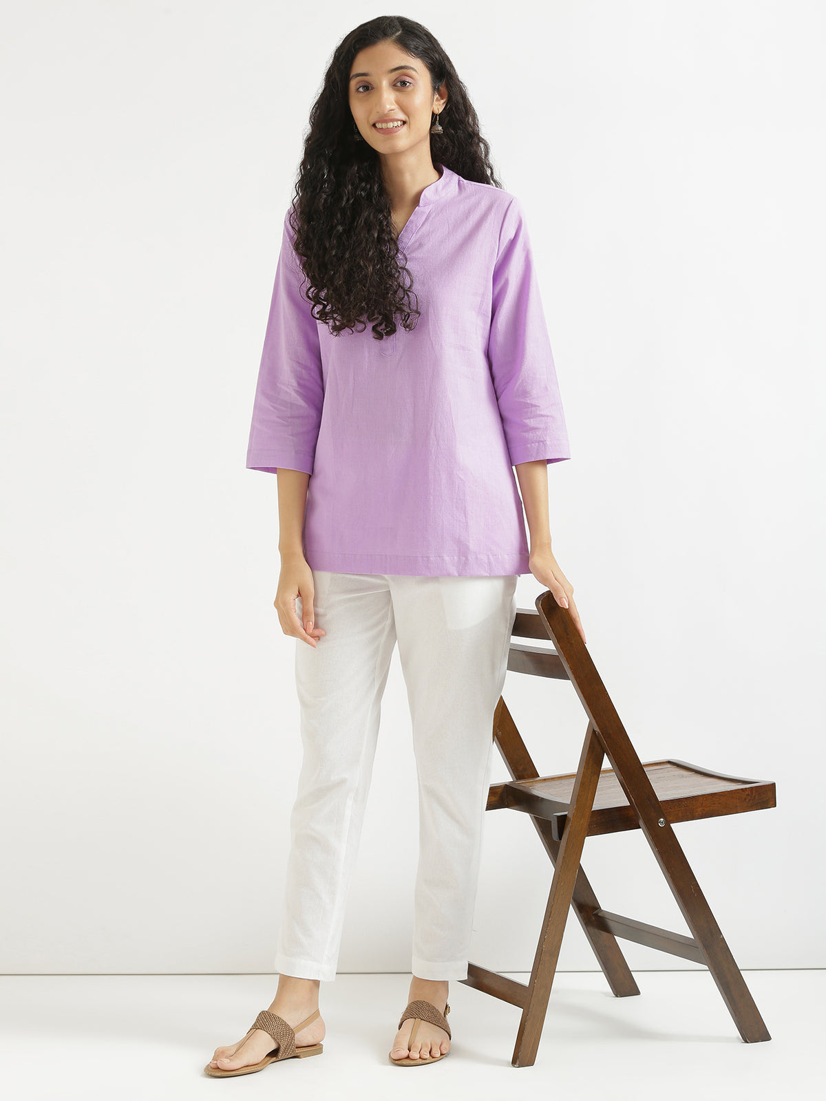 Women Regular Fit Black Pure Cotton Trousers