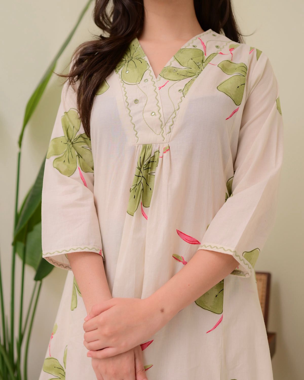 Rayon Kurta Palazzo Set | Floral Printed A-Line Kurti with Pants | Summer Ethnic Wear | Comfortable Two Piece Outfit for Women