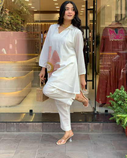 Elegant Embroidered Cotton Co-Ord Set for the Stylish Woman | Summer Collection