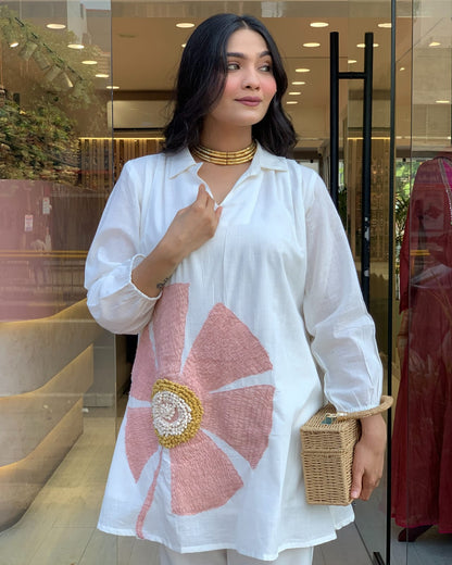 Elegant Embroidered Cotton Co-Ord Set for the Stylish Woman | Summer Collection