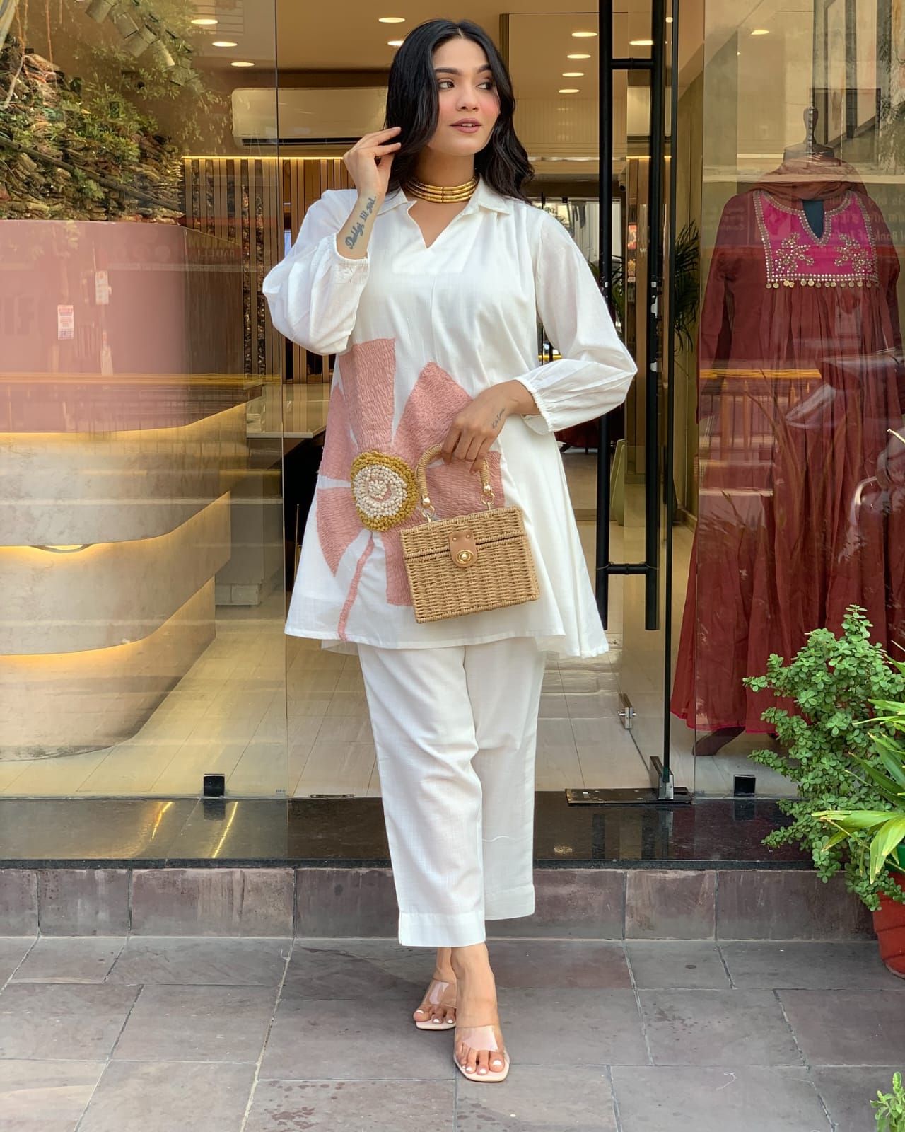 Elegant Embroidered Cotton Co-Ord Set for the Stylish Woman | Summer Collection