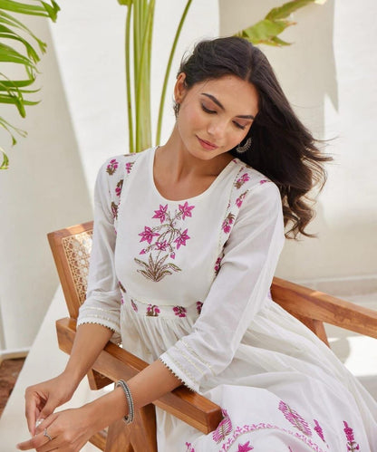 Handmade Cotton Kurta Pant Dupatta Set | Jaipur Floral Print Suit | Women’s 3 Piece Ethnic Outfit