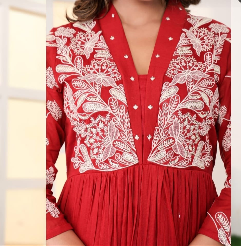 THE ANARKALI KURTA SET WITH PANT AND DUPATTA