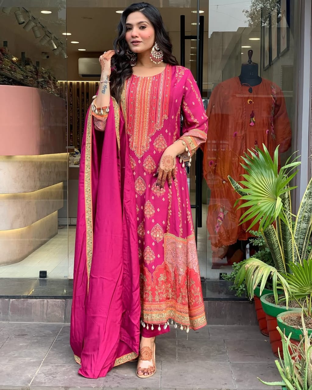 Pakistani Reshmi Suit Set – Muntahaa Classy Women's Ethnic Wear India