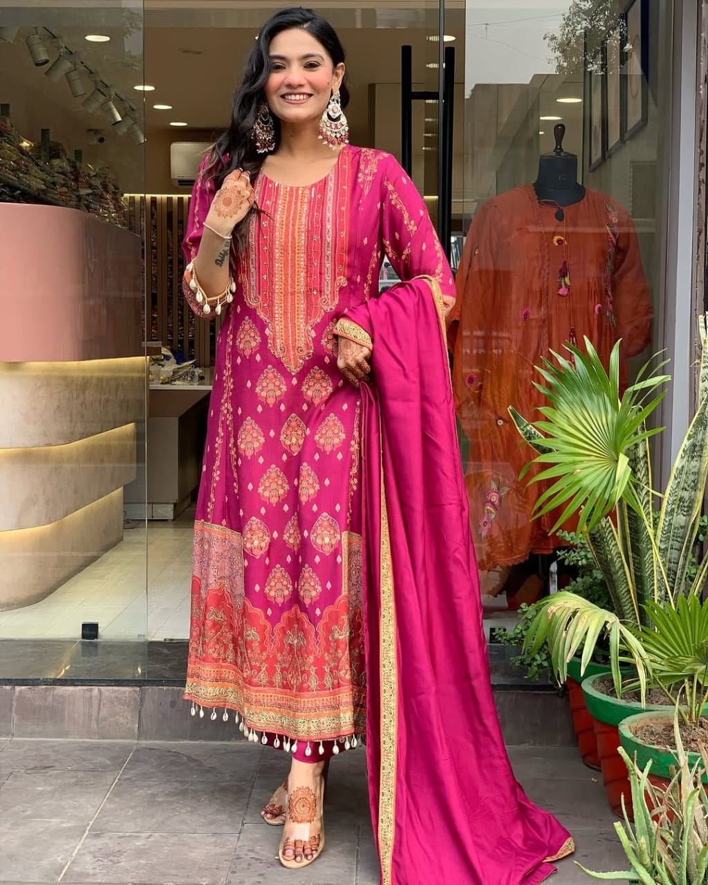 New Pakistani Reshmi Suit Set for Women – Muntahaa Ethnic Wear India
