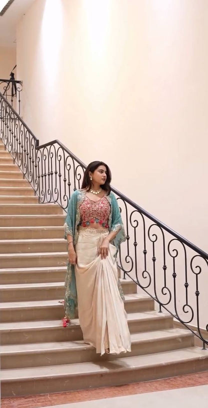 THREE PIECE WESTERN OUTFIT FOR TRENDY WEDDING SEASON|