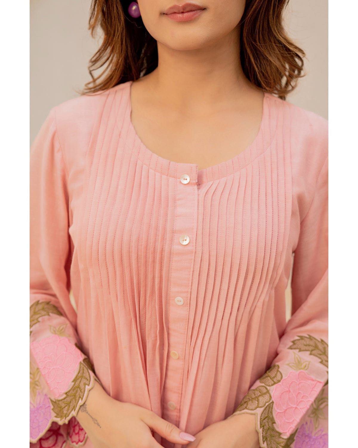 Heavy Embroidery Work on kurti With pant |