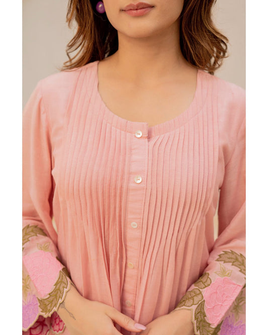Heavy Embroidery Work on kurti With pant |