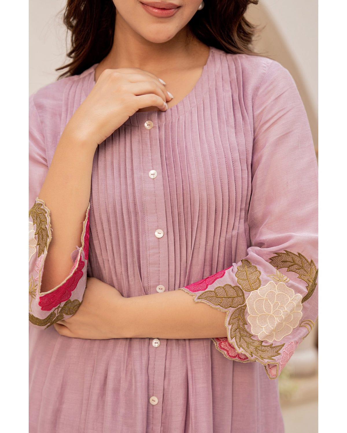 Heavy Embroidery Work on kurti  With  pant|