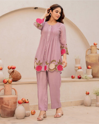 Heavy Embroidery Work on kurti  With  pant|