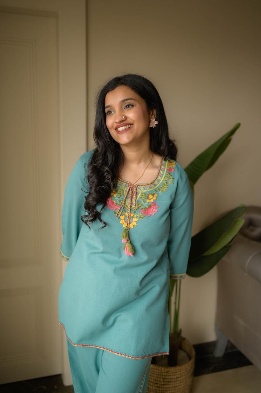 Premium Embroidered Co-ord Set |