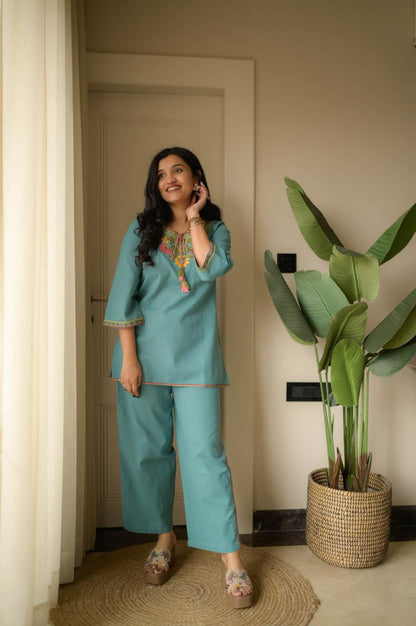 Premium Embroidered Co-ord Set |