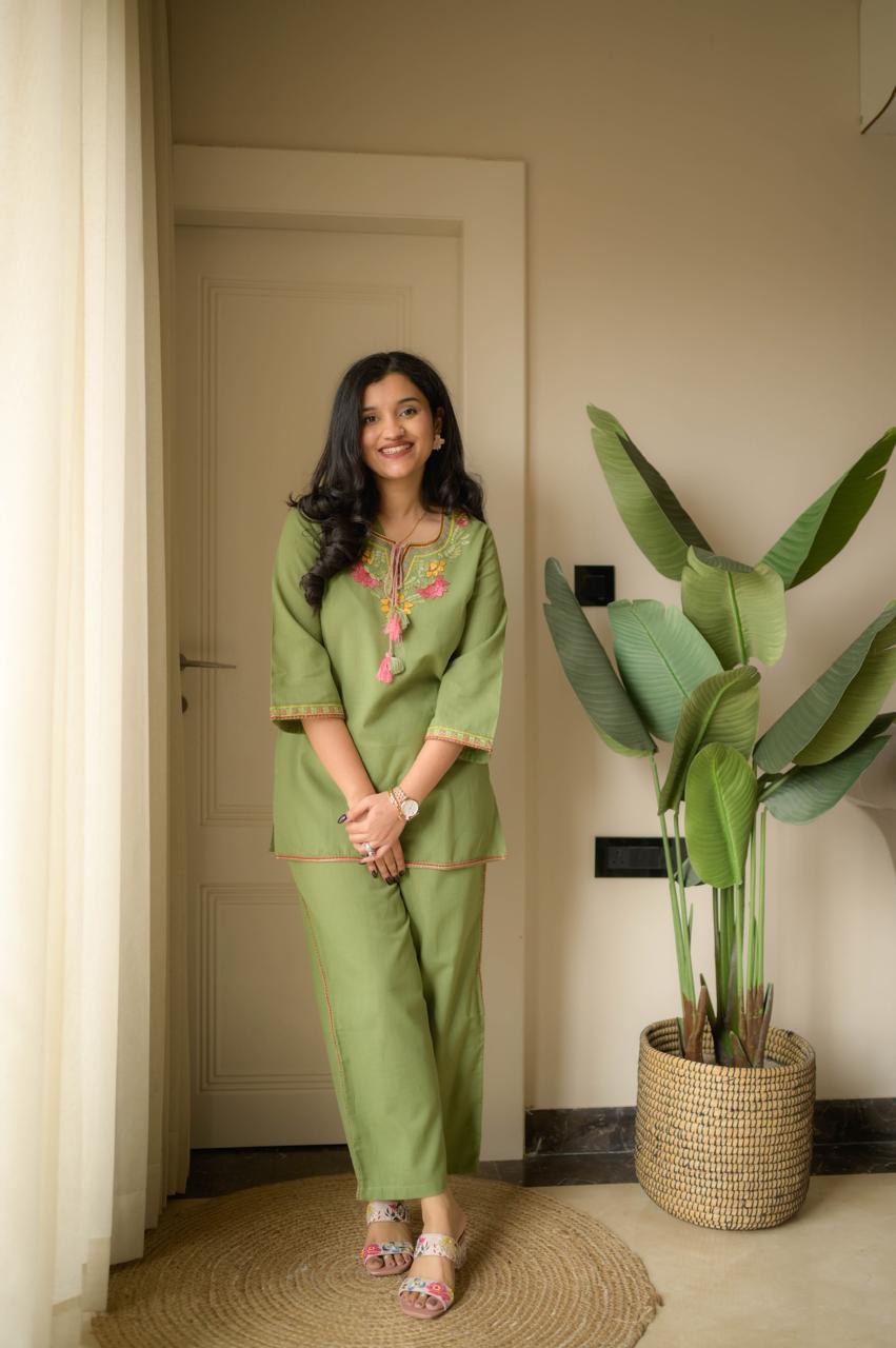 Premium Embroidered Co-ord Set |