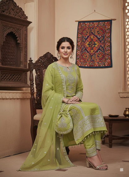 HEVAY PURE ROMAN SILK 3 PIECE SET WITH POTALI (BAG) |