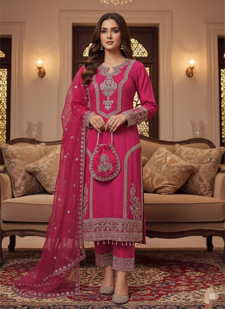 HEVAY PURE ROMAN SILK 3 PIECE SET WITH POTALI (BAG) |