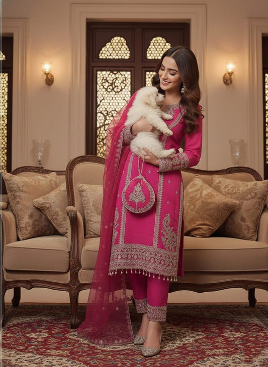 HEVAY PURE ROMAN SILK 3 PIECE SET WITH POTALI (BAG) |