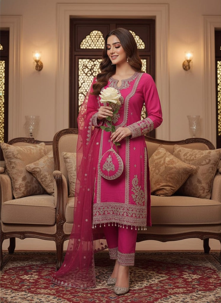 HEVAY PURE ROMAN SILK 3 PIECE SET WITH POTALI (BAG) |