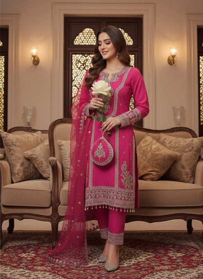 HEVAY PURE ROMAN SILK 3 PIECE SET WITH POTALI (BAG) |