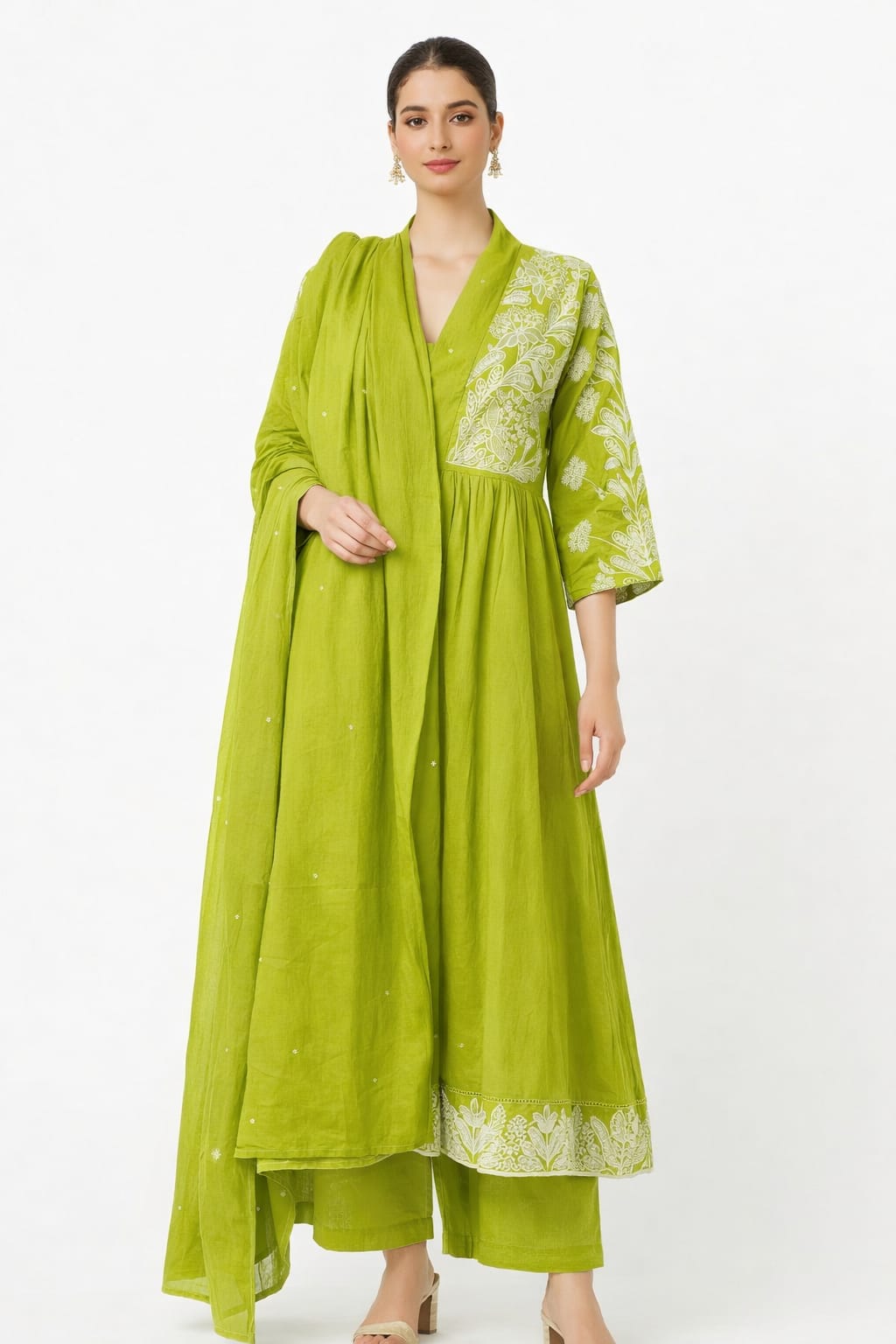 THE ANARKALI KURTA SET WITH PANT AND DUPATTA |
