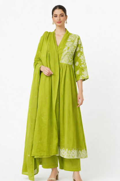 THE ANARKALI KURTA SET WITH PANT AND DUPATTA |