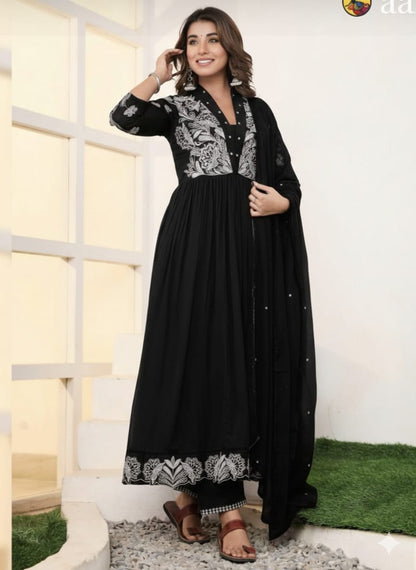THE ANARKALI KURTA SET WITH PANT AND DUPATTA |