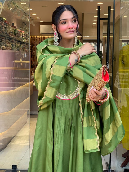  Beautiful Pure Chanderi Suit Set – Designer Ethnic Wear India
