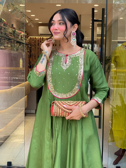 Women's Pure Chanderi Suit Set – Elegant Ethnic Wear India