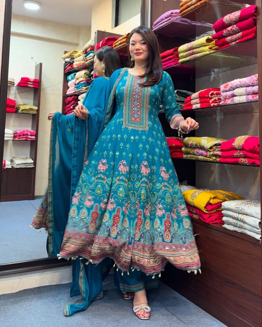  Traditional Rajasthani Anarkali with Latkan – Festive Ethnic Wear India
