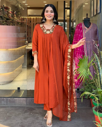 PURE COTTONSUPER DYEING QUALITY WITH BEAUTIFUL EMBROEDRY NECK & SELEVES|