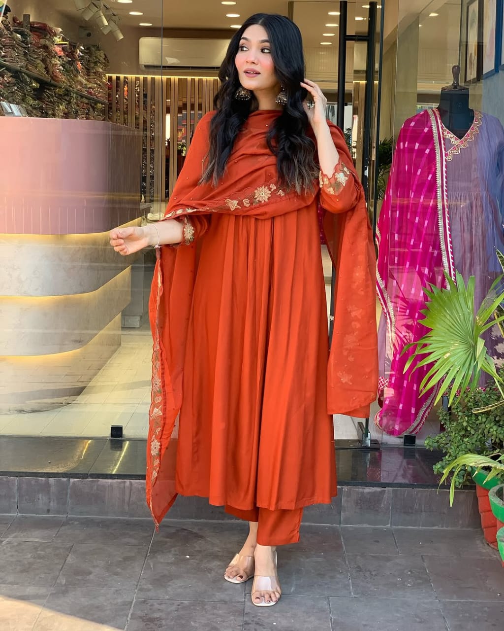 PURE COTTONSUPER DYEING QUALITY WITH BEAUTIFUL EMBROEDRY NECK & SELEVES|