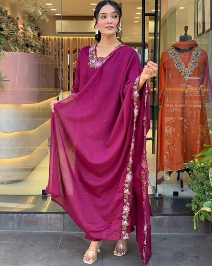 PURE COTTONSUPER DYEING QUALITY WITH BEAUTIFUL EMBROEDRY NECK & SELEVES|