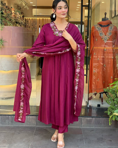 PURE COTTONSUPER DYEING QUALITY WITH BEAUTIFUL EMBROEDRY NECK & SELEVES|