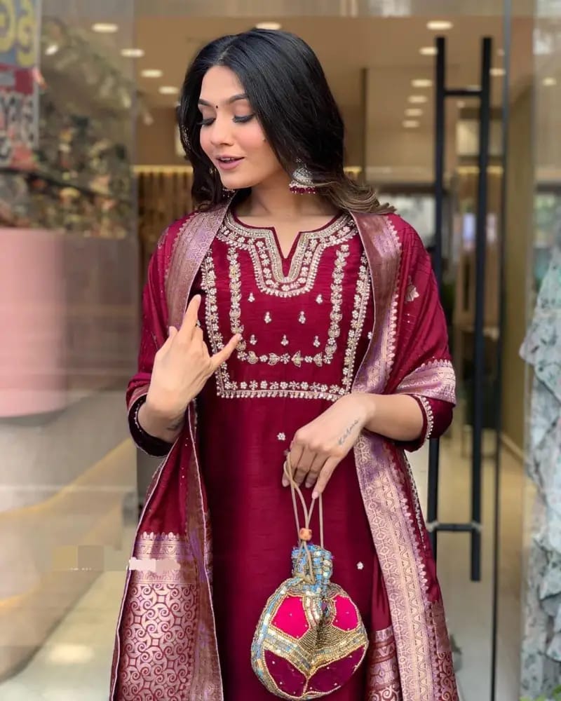 Rayon fabric traditional kurti with latkan dupatta - premium ethnic outfit for women
