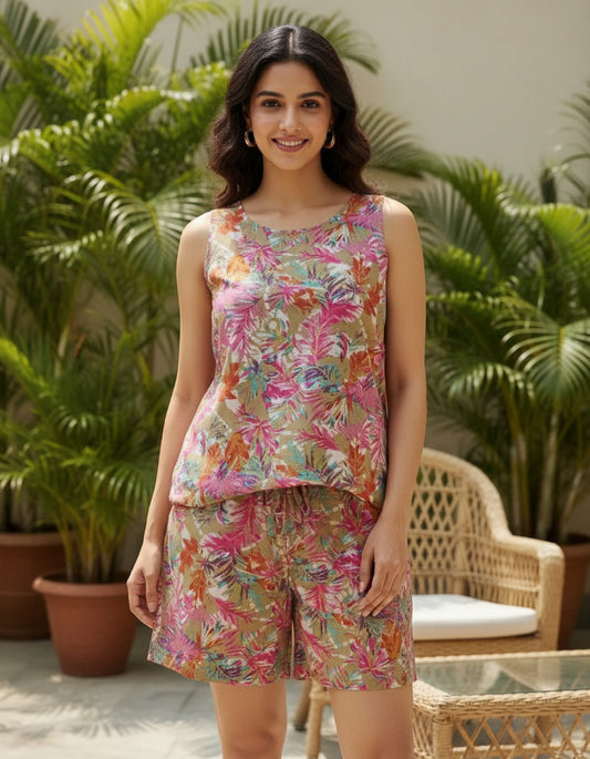 Tropical Floral Co-ord Set – Effortless Summer Style | Muntahaa