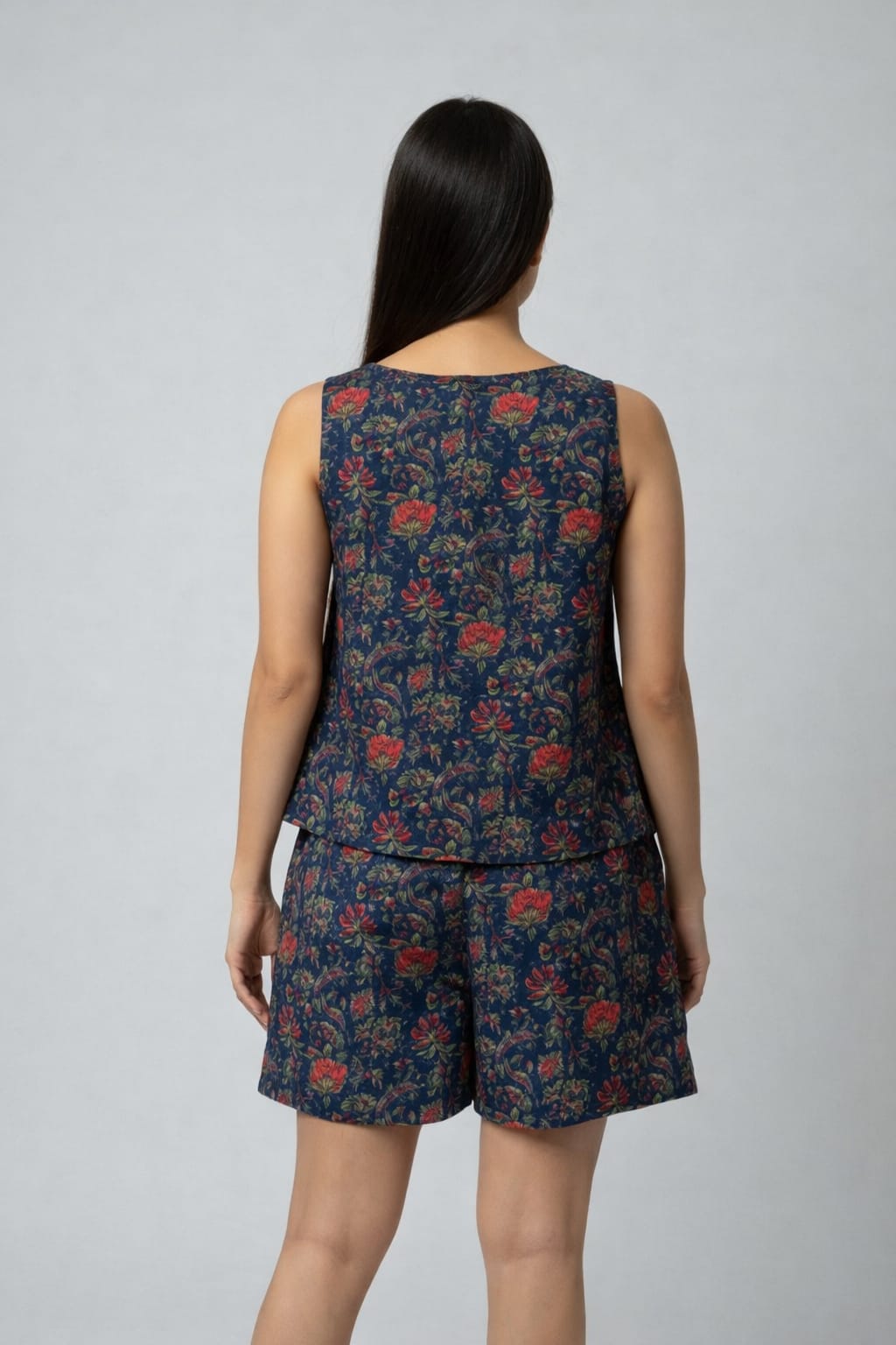  Muntahaa Midnight Floral Co-ord Set – Brunch & Summer Evening Outfit Back View